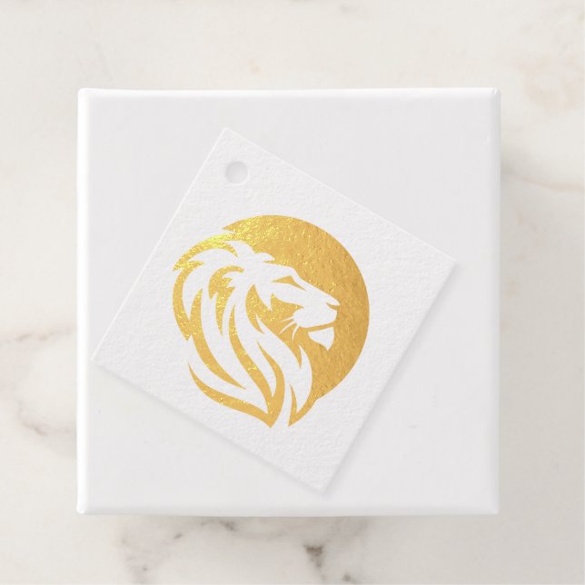 Einfaches Gold Lion Logo Geschenkanhänger (Mit Box)