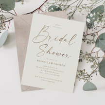 Einfaches Gold Script-Brautparty