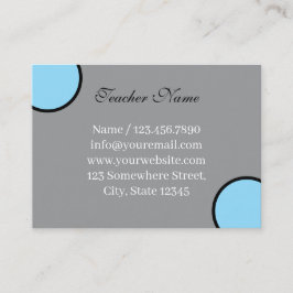 einfaches Graulehrertempel Visitenkarte