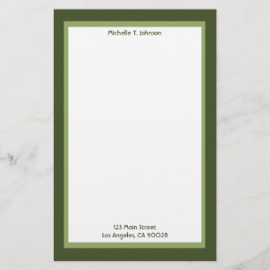einfaches Grün Briefpapier