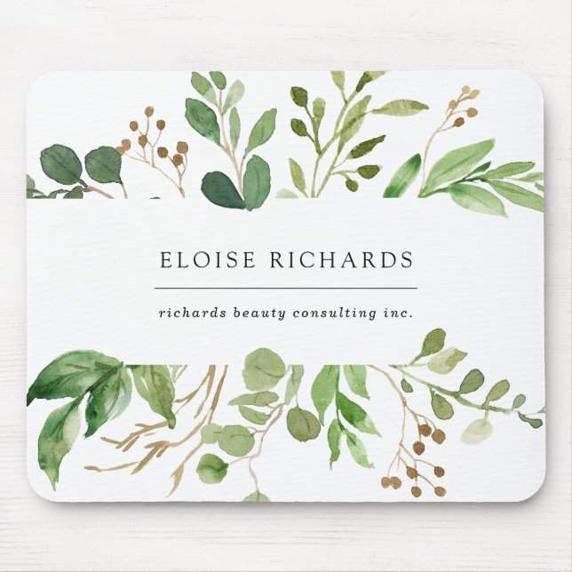 Einfaches Grün Mousepad (Vorne)