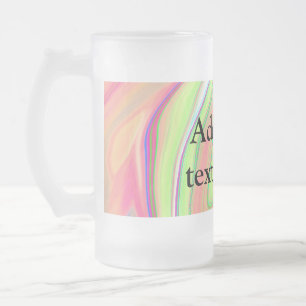 Einfaches grün orange Aquarell fügen Sie Ihren Tex Mattglas Bierglas