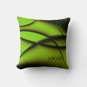 Einfaches grünes Fraktal Design YiaYia Throw Kisse Kissen