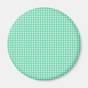 Einfaches, grünes, geometrisches Muster Magnet