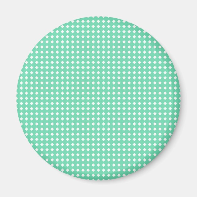 Einfaches, grünes, geometrisches Muster Magnet (Vorne)