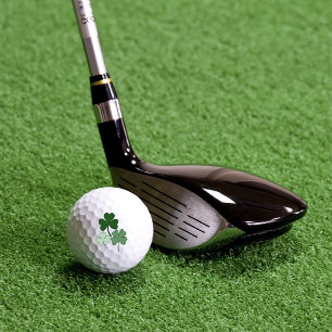Einfaches grünes minimalistisches Kleeblatt Golfball