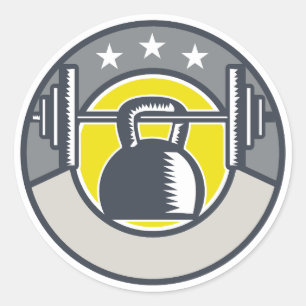 Einfaches Gym / Fitness-Sticker   keine Ausreden Runder Aufkleber