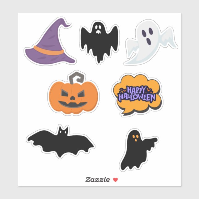 Einfaches Halloween  Aufkleber (Blatt)