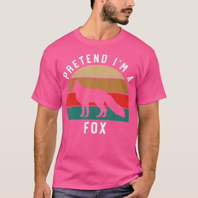 Einfaches Halloween für Fox Lover, so als wäre ich T-Shirt (Vorderseite)