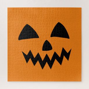 Einfaches Halloween-Kürbisgesichtsgeister beängsti Puzzle