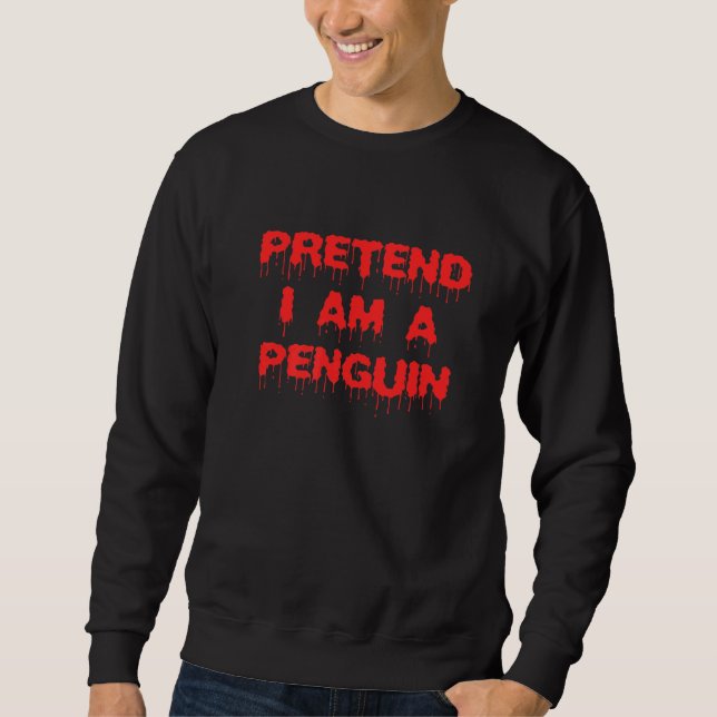 Einfaches Halloween-Pinguin-Kostüm, tu so, als wär Sweatshirt (Vorderseite)