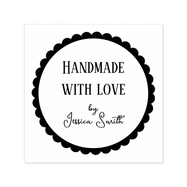 Einfaches Handgemachtes mit Liebe Handwerk Permastempel (Design)