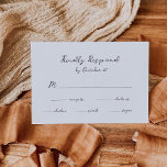 Einfaches handgeschriebenes Skript | Hochzeit RSVP Karte<br><div class="desc">Diese einfachen und stilvollen,  schwarz-weißen Hochzeitskarten rsvp bieten eine trendige,  handgeschriebene Schrift für einen skurrilen und romantischen Look. Es gibt Platz,  um Ihren Gästen die Wahl des Essens oder des Abendessens zu bieten.</div>
