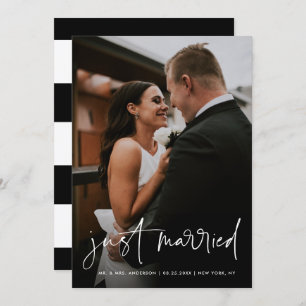 Einfaches handgeschriebenes Skript nur verheiratet Ankündigung