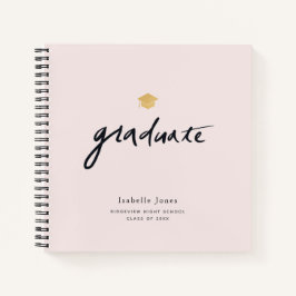 Einfaches handgeschriebenes Skript Rosa Foto Absch Notizbuch