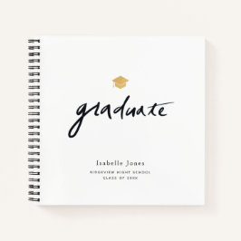 Einfaches handgeschriebenes Skript White Foto Absc Notizbuch