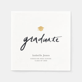 Einfaches handgeschriebenes Skript White Foto Absc Serviette