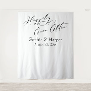 Einfaches Happily Ever After Foto Hintergrund Wandteppich