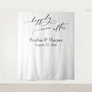 Einfaches Happily Ever After Foto Hintergrund Wandteppich