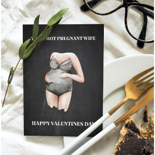Einfaches Happy Pregnant Valentinstag Gift Feiertagskarte