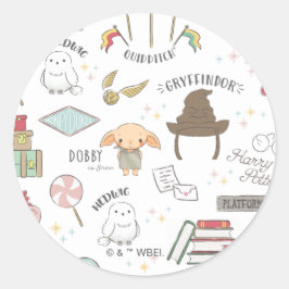 Einfaches Harry-Potter-Dobby-Baby-Shower Runder Aufkleber