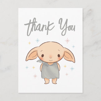 Einfaches Harry Potter - Dobby Babyparty Dankeschö Postkarte
