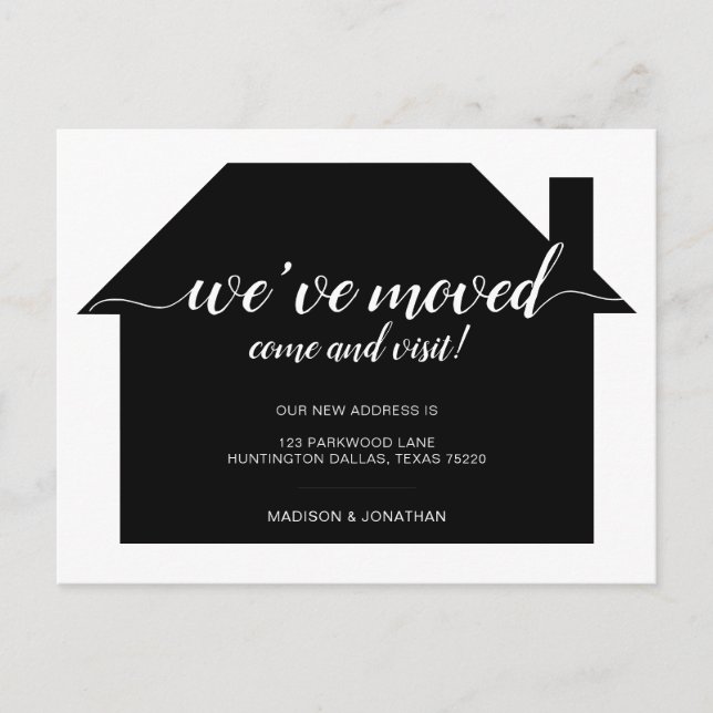 Einfaches Haus, in dem wir uns bewegen Ankündigungspostkarte (Vorderseite)