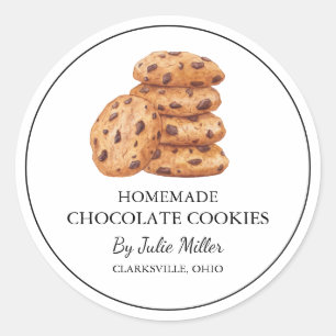 Einfaches, hausgemachtes Cookie-Label Runder Aufkleber