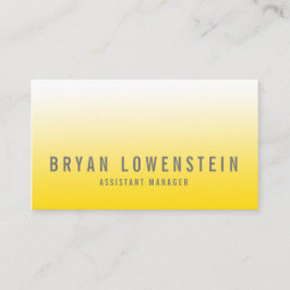 Einfaches helles gelbes Ombre Muster modern Visitenkarte