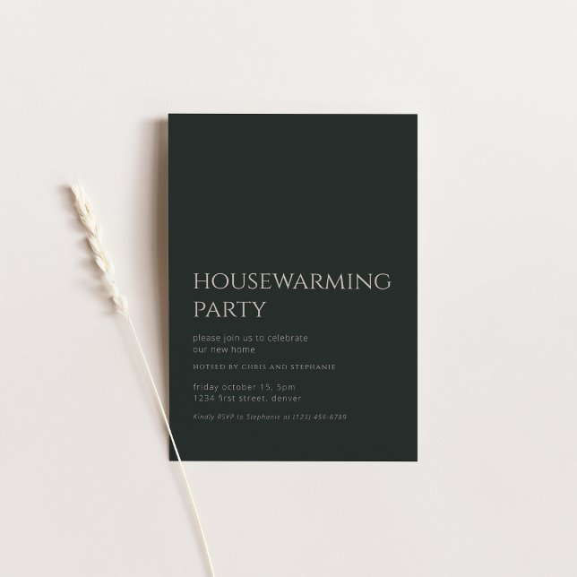 Einfaches Herbsthaus-Party Einladung (Von Creator hochgeladen)