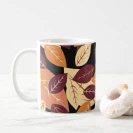Einfaches Herbstlassen dunkel Kaffeetasse
