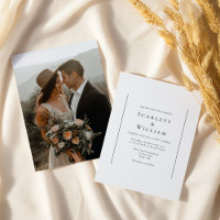 Einfaches herkömmliches Minimal-Foto Hochzeit