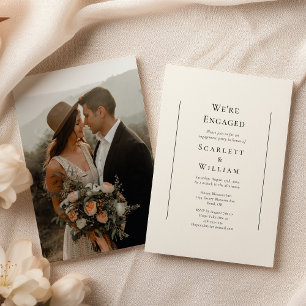 Einfaches herkömmliches Minimal-Foto Wir sind Verl Einladung