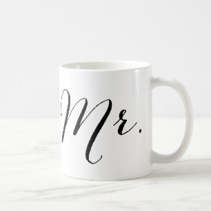 Einfaches Herr Script Stylisches modernes Hochzeit Tasse