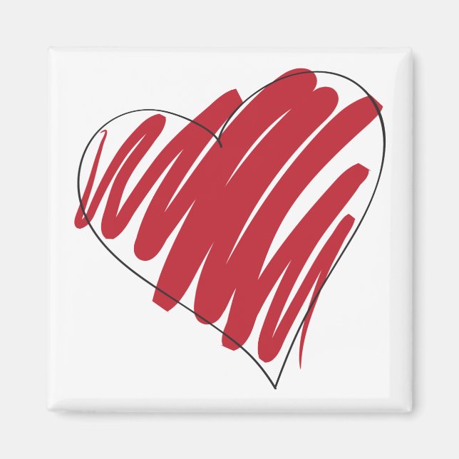 Einfaches Herz Magnet (Vorne)