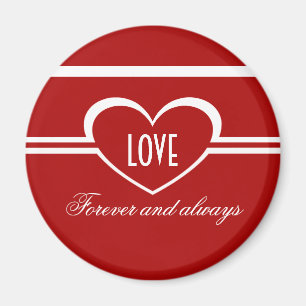 Einfaches Herz Magnet, tiefrot Magnet