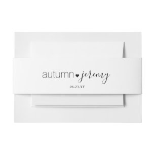 Einfaches Herz Modern Minimal Stilftige Hochzeit Einladungsbanderole