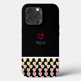 Einfaches Herz Muster Wiederholung Border Rainbow Case-Mate iPhone Hülle