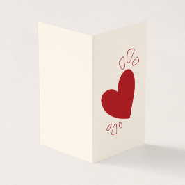 Einfaches Herz Platonisch Valentine Notecard 25pk