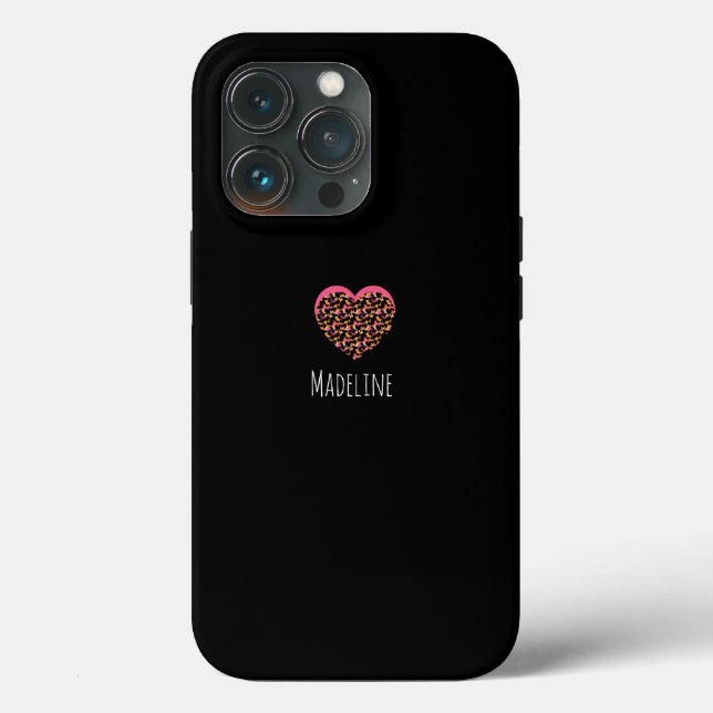 Einfaches Herz-Rosa-Farbmuster Case-Mate iPhone Hülle (Rückseite)