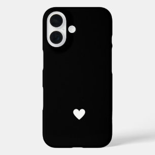 Einfaches Herz Schwarz & Weiß Moderne Liebe Chic iPhone 16 Hülle