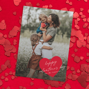 Einfaches Herz-Script Happy Valentinstag Feiertagskarte