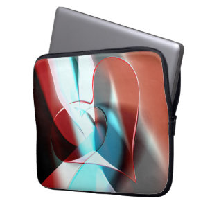 Einfaches Herzdesign, kristalline Tonmischung in K Laptopschutzhülle