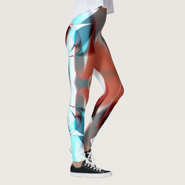 Einfaches Herzdesign, kristalline Tonmischung in K Leggings (Rechts)