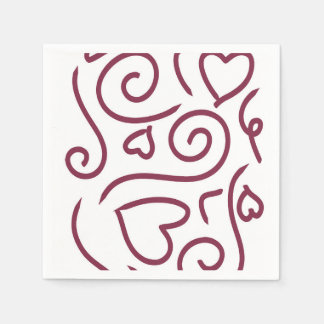 Einfaches Herzmuster Serviette