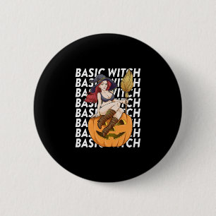 Einfaches Hexen-Halloween-Kostüm Lustig Sarkastisc Button