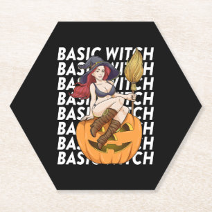 Einfaches Hexen-Halloween-Kostüm Lustig Sarkastisc Untersetzer