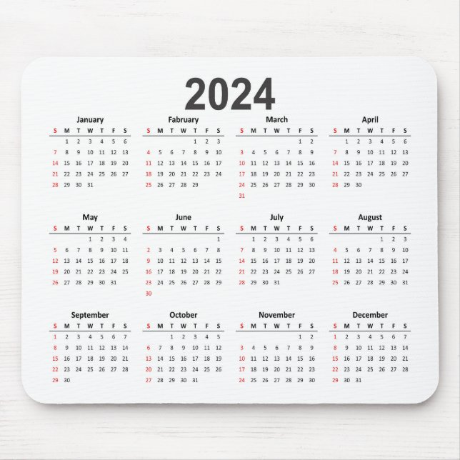 Einfaches Hintergrundprogramm 2024 Mousepad (Vorne)