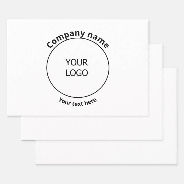 einfaches Hinzufügen eines eigenen Logogeschäftes Geschenkpapier Set (Set)