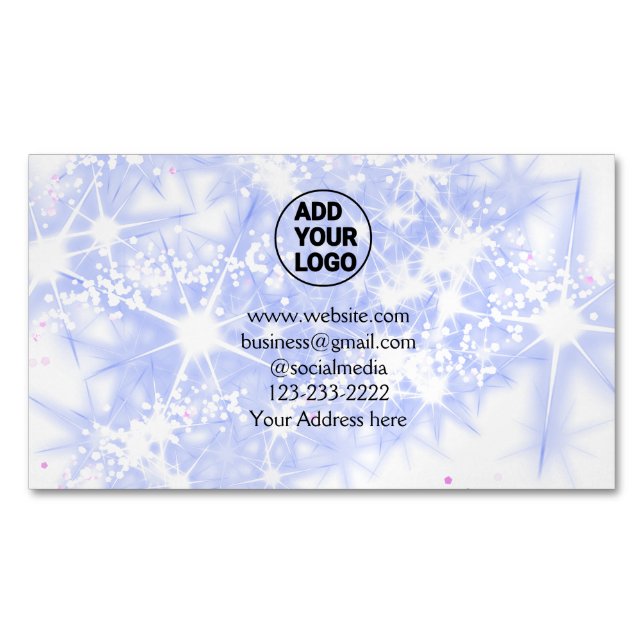 einfaches Hinzufügen eines Logos/Designs mit einem Magnetische Visitenkarte (Vorderseite)